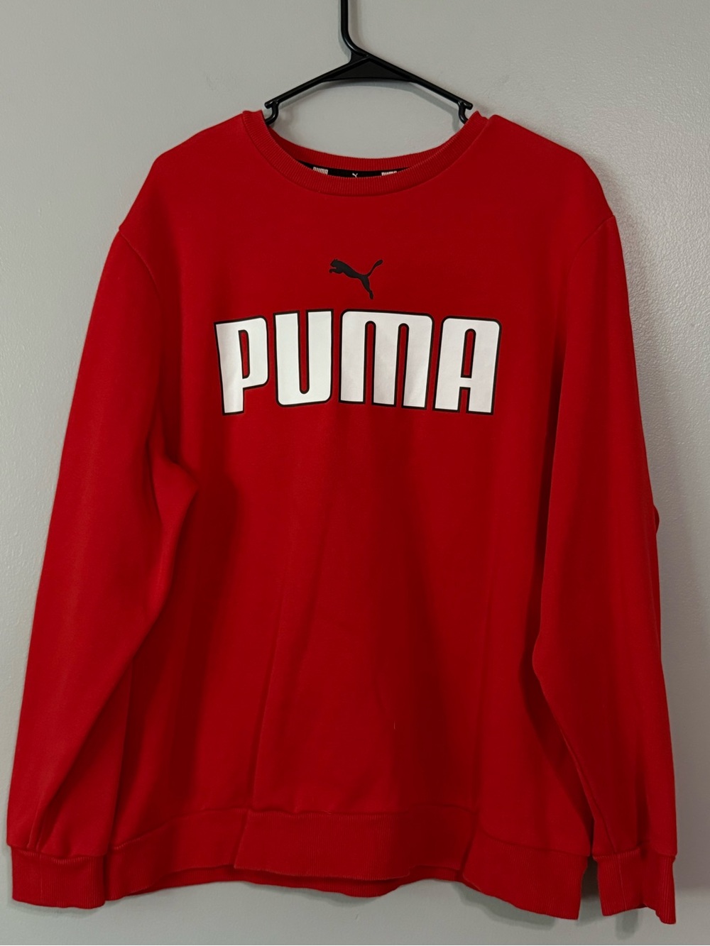 PUMA Men’s XL Red Logo Crewneck Sweatshirt 184B9